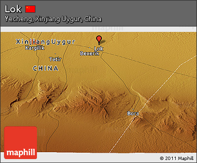 Physical Panoramic Map of Lok