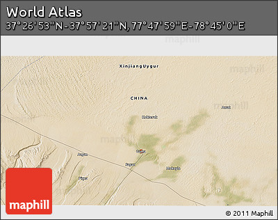 Satellite 3D Map of the Area around 37° 42' 7" N, 78° 16' 30" E