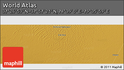 Physical Panoramic Map of the Area around 37° 42' 7" N, 79° 7' 30" E