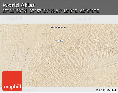 Satellite 3D Map of the Area around 37° 42' 7" N, 81° 40' 30" E