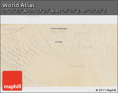 Satellite 3D Map of the Area around 37° 42' 7" N, 85° 4' 29" E