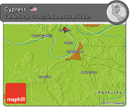 Physical 3D Map of Cypress