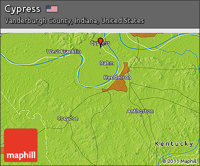 Physical 3D Map of Cypress