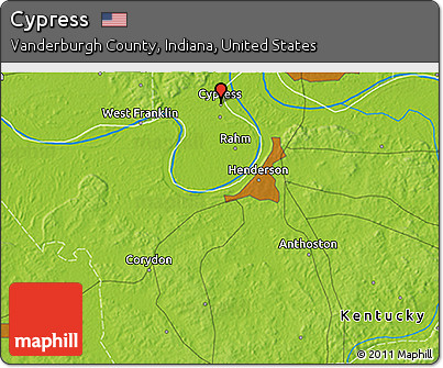 Physical 3D Map of Cypress
