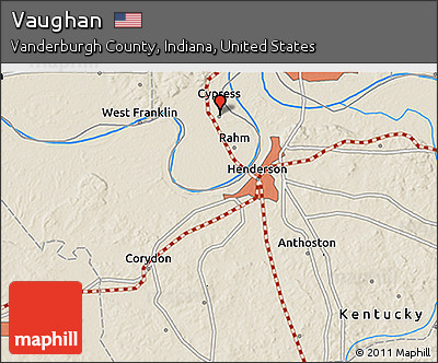 Shaded Relief 3D Map of Vaughan