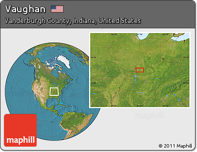 Satellite Location Map of Vaughan