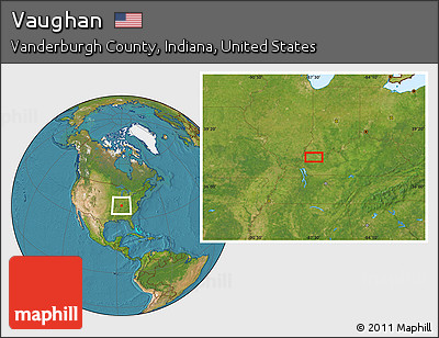 Satellite Location Map of Vaughan