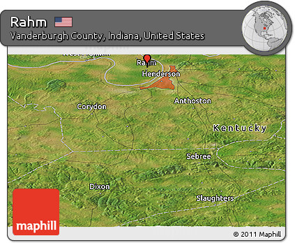 Satellite Panoramic Map of Rahm