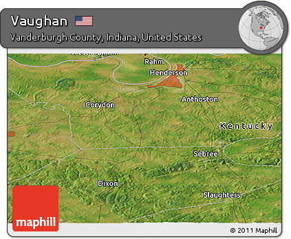 Satellite Panoramic Map of Vaughan