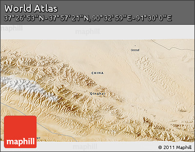 Satellite 3D Map of the Area around 37° 42' 7" N, 91° 1' 30" E