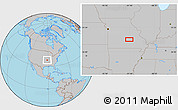 Gray Location Map of the area around 37° 42' 7" N, 91° 43' 29" W