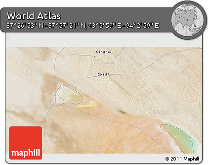 Satellite 3D Map of the Area around 37° 42' 7" N, 93° 34' 29" E