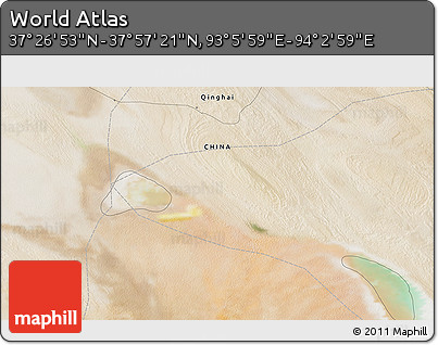 Satellite 3D Map of the Area around 37° 42' 7" N, 93° 34' 29" E