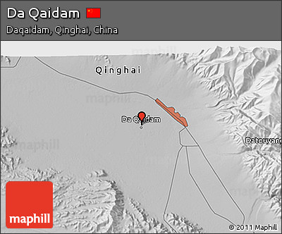 Physical 3D Map of Da Qaidam