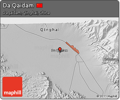 Physical 3D Map of Da Qaidam