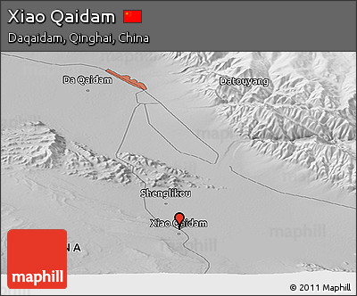 Physical Panoramic Map of Xiao Qaidam