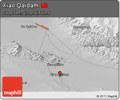 Physical Panoramic Map of Xiao Qaidam