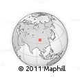 Outline Map of the Area around 37° 42' 7" N, 96° 58' 29" E, rectangular outline