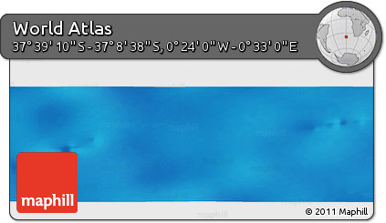 Physical Panoramic Map of the Area around 37° 23' 54" S, 0° 4' 30" E