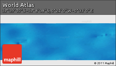 Physical Panoramic Map of the Area around 37° 23' 54" S, 0° 4' 30" E