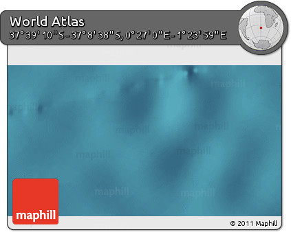 Satellite 3D Map of the Area around 37° 23' 54" S, 0° 55' 29" E