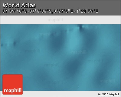 Satellite 3D Map of the Area around 37° 23' 54" S, 0° 55' 29" E