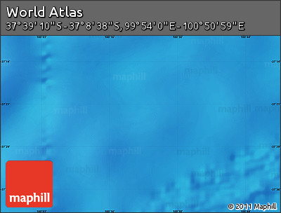 Physical Map of the Area around 37° 23' 54" S, 100° 22' 30" E