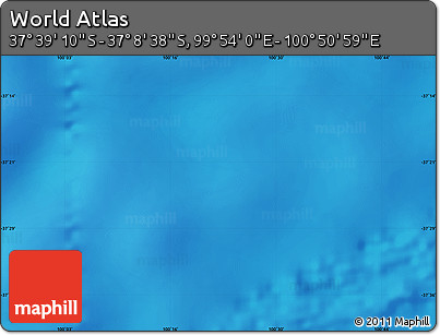 Physical Map of the Area around 37° 23' 54" S, 100° 22' 30" E