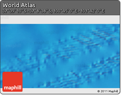 Shaded Relief 3D Map of the Area around 37° 23' 54" S, 101° 13' 29" E