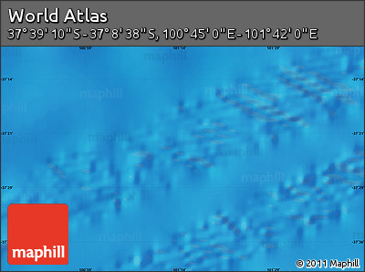 Shaded Relief Map of the Area around 37° 23' 54" S, 101° 13' 29" E