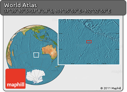 Satellite Location Map of the Area around 37° 23' 54" S, 102° 4' 29" E