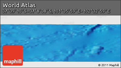 Physical Panoramic Map of the Area around 37° 23' 54" S, 102° 4' 29" E