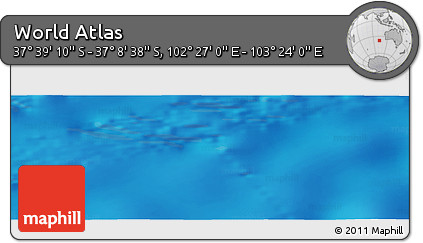 Physical Panoramic Map of the Area around 37° 23' 54" S, 102° 55' 30" E