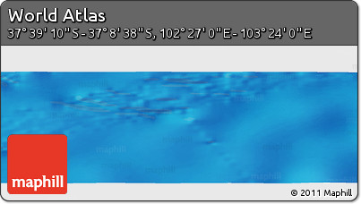 Physical Panoramic Map of the Area around 37° 23' 54" S, 102° 55' 30" E