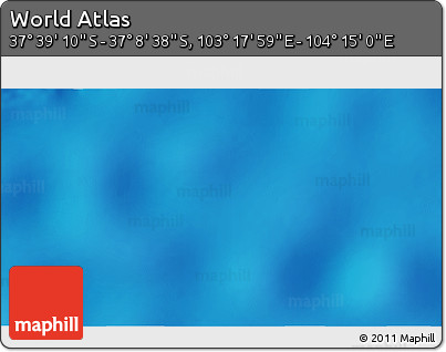 Physical 3D Map of the Area around 37° 23' 54" S, 103° 46' 30" E