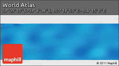 Physical Panoramic Map of the Area around 37° 23' 54" S, 103° 46' 30" E