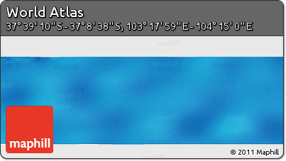 Physical Panoramic Map of the Area around 37° 23' 54" S, 103° 46' 30" E