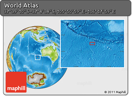 Physical Location Map of the Area around 37° 23' 54" S, 106° 19' 29" E