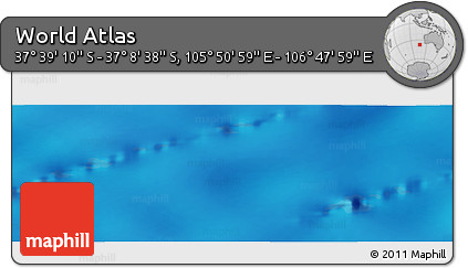 Physical Panoramic Map of the Area around 37° 23' 54" S, 106° 19' 29" E