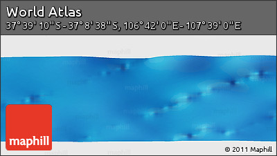 Physical Panoramic Map of the Area around 37° 23' 54" S, 107° 10' 30" E
