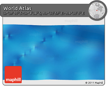 Physical 3D Map of the Area around 37° 23' 54" S, 108° 1' 30" E