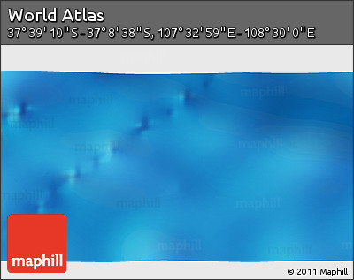Physical 3D Map of the Area around 37° 23' 54" S, 108° 1' 30" E