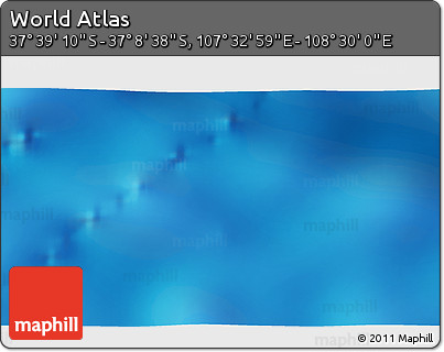 Physical 3D Map of the Area around 37° 23' 54" S, 108° 1' 30" E