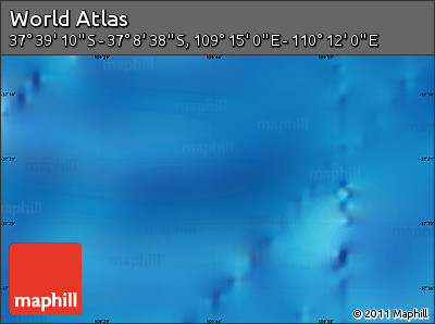 Physical Map of the Area around 37° 23' 54" S, 109° 43' 29" E