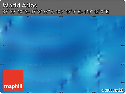 Physical Map of the Area around 37° 23' 54" S, 109° 43' 29" E