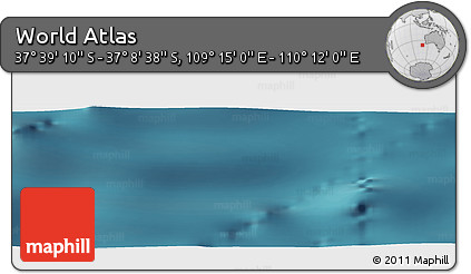 Satellite Panoramic Map of the Area around 37° 23' 54" S, 109° 43' 29" E