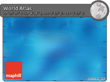 Physical Map of the Area around 37° 23' 54" S, 110° 34' 29" E