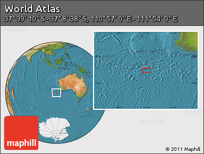 Satellite Location Map of the Area around 37° 23' 54" S, 111° 25' 30" E