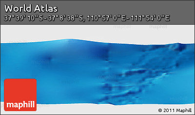 Physical Panoramic Map of the Area around 37° 23' 54" S, 111° 25' 30" E
