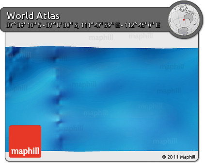 Shaded Relief 3D Map of the Area around 37° 23' 54" S, 112° 16' 30" E